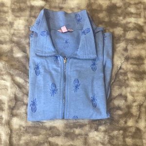 Pineapple print full zip